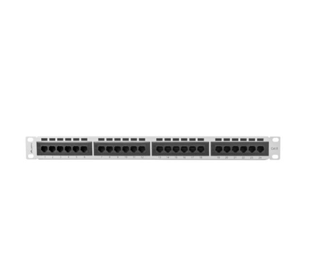 LANBERG Patch Panel 24 Port 1U Kat.6 szary PPU6-1024-S - 457378 - zdjęcie